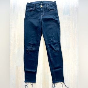 J BRAND Capri Skinny Distressed Washed Black Jeans Sz 26